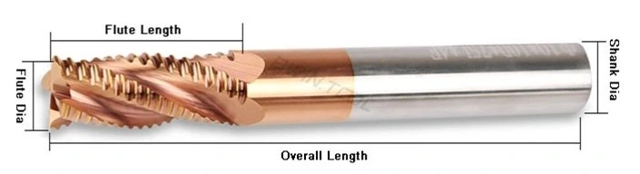 HRC55 Solid Carbide Rough Milling Cutters Roughing End Mill