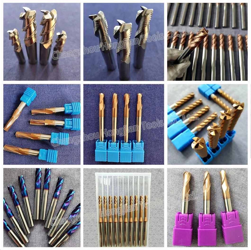 High Precision 4flutes Ball Nose End Mills for Finishing Metal