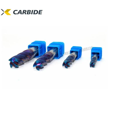 Фрезерные инструменты Zhuzhou XL по индивидуальному заказу, карбид вольфрама HRC 65, микроконцевая фреза с ЧПУ